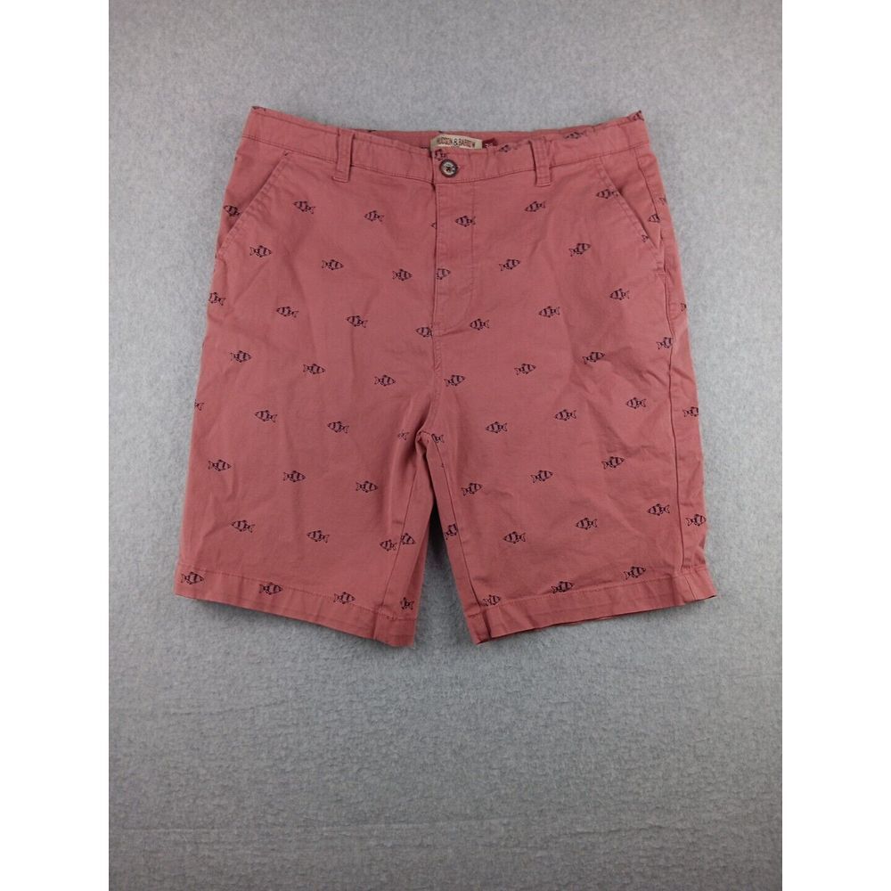HUDSON &‎ BARROW - MEN'S SIZE 34 -  Fish Geometric SUMMER SHORTS